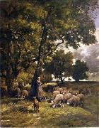 unknow artist Sheep 167 oil painting on canvas